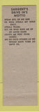 Matchbook Cover - Sargent's Drive In