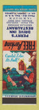 Matchbook Cover - Perry's Drive Inn Restaurant Perry FL hillbilly