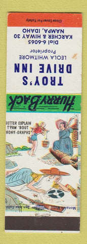 Matchbook Cover - Troy's Drive Inn Nampa ID hillbilly