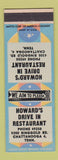 Matchbook Cover - Howard's Drive In Restaurant Chattanooga TN #2