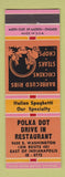 Matchbook Cover - Polka Dot Drive In Restaurant Indianapolis IN #1