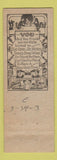 Matchbook Cover - Fritz's Place Fredon NJ pinup