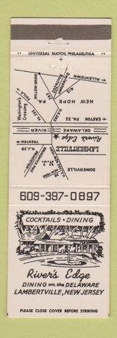 Matchbook Cover - River's Edge Restaurant Lambertville NJ