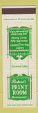 Matchbook Cover - Packard's Print Room Restaurant Hackensack NJ