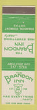 Matchbook Cover - Brandon Inn Brandon VT