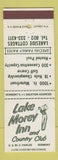 Matchbook Cover - Lake Morey Inn Country Club Fairlee VT DD Bean