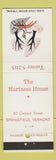 Matchbook Cover - Hartness House Springfield VT DD Bean