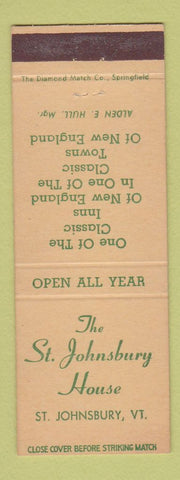 Matchbook Cover - St Johnsbury House VT