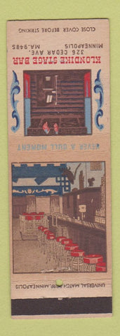 Matchbook Cover - Klondike Stage Bar Minneapolis MN