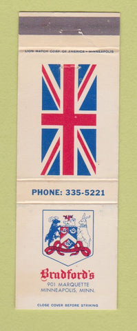 Matchbook Cover - Bradford's Minneapolis MN