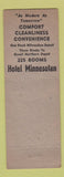 Matchbook Cover - Hotel Minnesotan Minneapolis MN