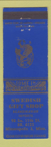 Matchbook Cover - Swedish Gift Shop Minneapolis MN