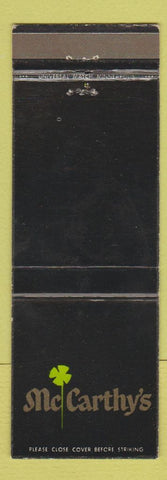 Matchbook Cover - McCarthy's Minneapolis MN