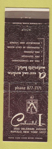 Matchbook Cover - Continental Inn Buffalo NY