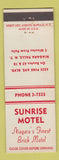 Matchbook Cover - Sunrise Motel Niagara Falls NY