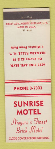 Matchbook Cover - Sunrise Motel Niagara Falls NY