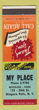 Matchbook Cover - My Place Niagara Falls NY