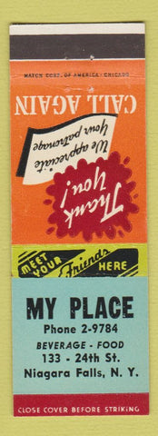 Matchbook Cover - My Place Niagara Falls NY
