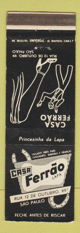Matchbook Cover - Cafe Ferrao Sao Paulo Brazil girlie leg