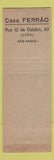 Matchbook Cover - Cafe Ferrao Sao Paulo Brazil girlie leg