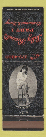 Matchbook Cover - Sally Russell's Restaurant girlie Miami FL