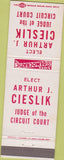 Matchbook Cover - Arthur Cieslik Judge