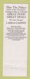 Matchbook Cover - Central Palace Casino Central City Colorado girlie