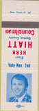 Matchbook Cover - Herb Hiatt Benton County Councilman