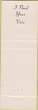 Matchbook Cover - Herb Hiatt Benton County Councilman