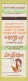 Matchbook Cover - Le Giatan Strip Club La Malbaie QC girlie