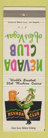 Matchbook Cover - Nevada Club Casino Las Vegas NV girlie