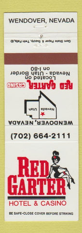 Matchbook Cover - Red Garter Hotel Casino Wendover NV girlie