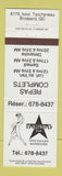 Matchbook Cover - Hollywood Bar girlie Brossard QC gilrie