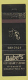 Matchbook Cover - Babe's Restaurant Lounge Niagara Falls NY girlie