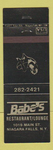 Matchbook Cover - Babe's Restaurant Lounge Niagara Falls NY girlie