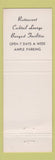 Matchbook Cover - Somerville Inn NJ