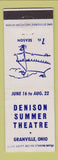 Matchbook Cover - Denison Summer Theatre Granville OH