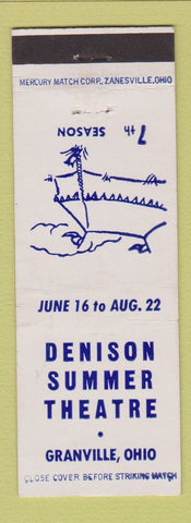 Matchbook Cover - Denison Summer Theatre Granville OH