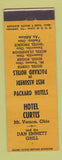 Matchbook Cover - Hotel Curtis Mount Vernon OH ADVANCE
