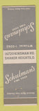 Matchbook Cover - Schulman's Restaurant Shaker Heights OH