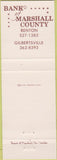 Matchbook Cover - Bank of Marshall County Benton Gilbertsville KY