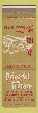 Matchbook Cover - Oriental Terrace Chinese Restaurant Maple Heights OH