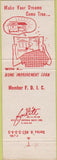 Matchbook Cover - Erie County Bank Milon Huron Vermilion OH