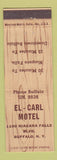 Matchbook Cover - El Carl Motel Buffalo NY