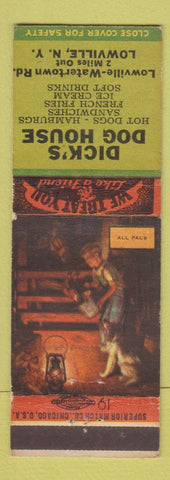 Matchbook Cover - Dick's Dog House Lowville NY