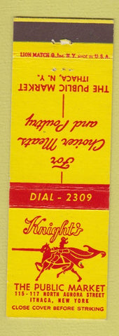 Matchbook Cover - Knight's Public Market Ithaca NY