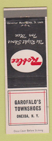 Matchbook Cover - Roblee Men's Shoes Garofalo's Oneida NY