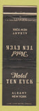Matchbook Cover - Hotel Ten Eyck Albany NY WEAR