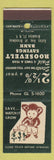 Matchbook Cover - Roosevelt Savings Bank Brooklyn NY