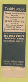 Matchbook Cover - Roosevelt Savings Bank Brooklyn NY